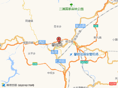 攀枝花地圖