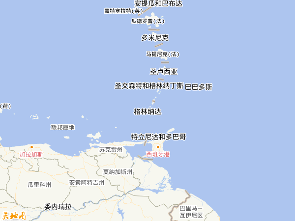 格林納達地圖