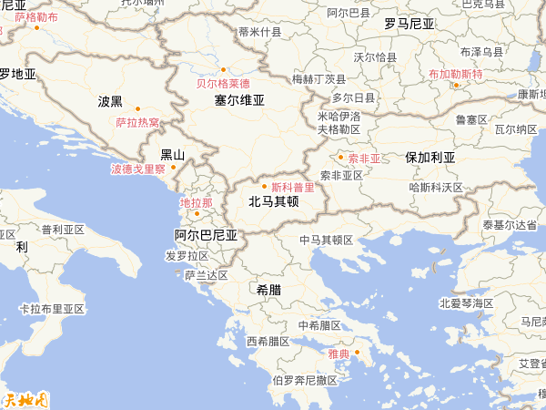 北馬其頓地圖