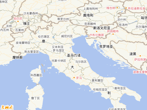圣馬力諾地圖